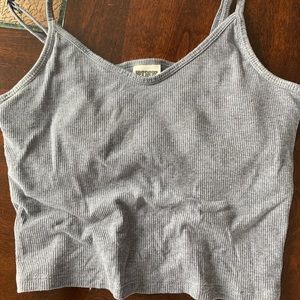 Pink- padded crop tank top